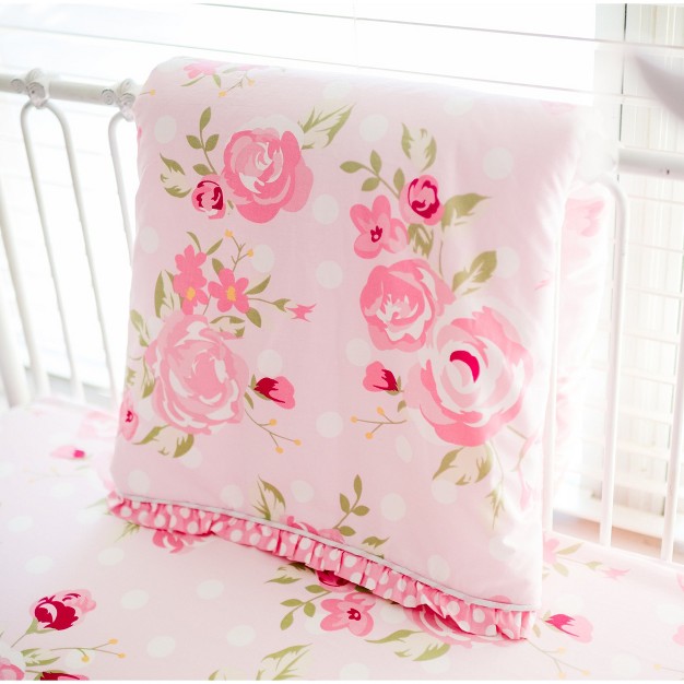 Crib Bedding Set My Baby Sam White Pink