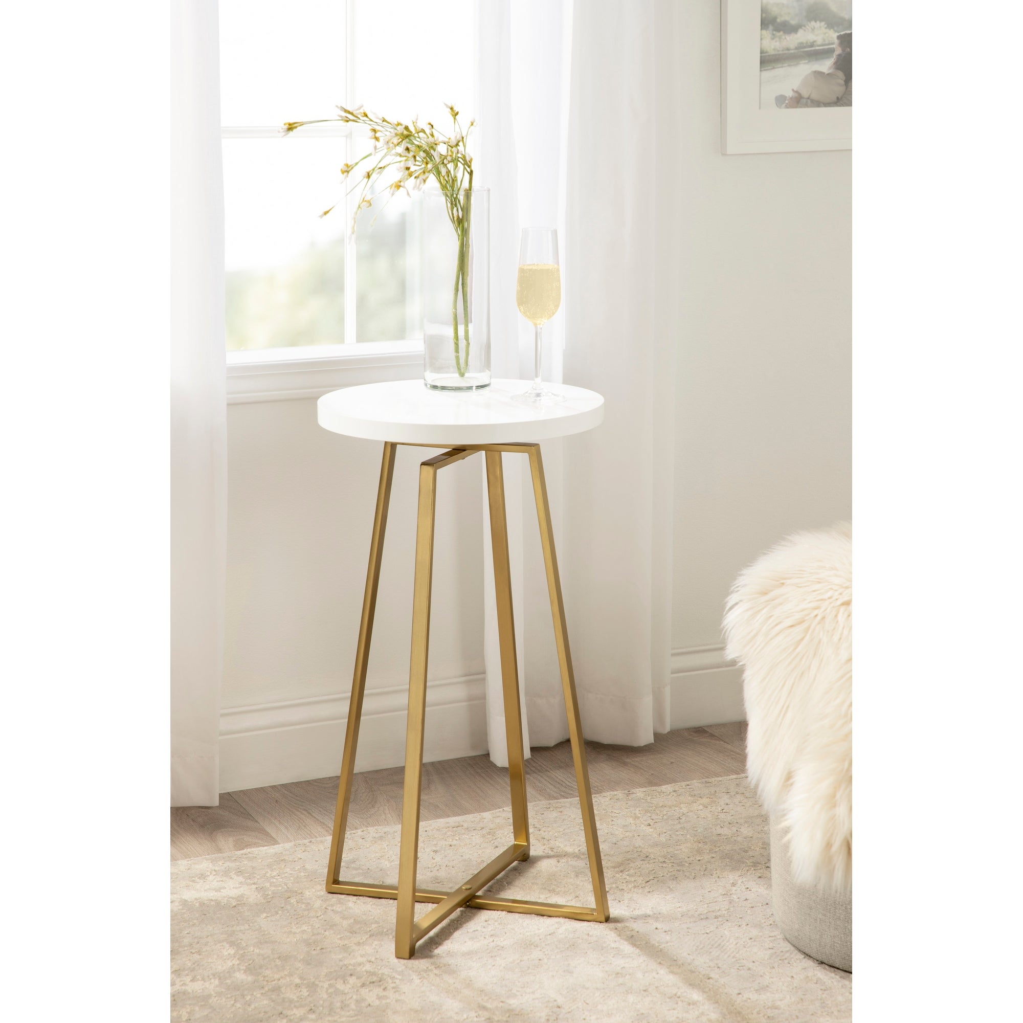 Kate and Laurel Zia Round Side Table