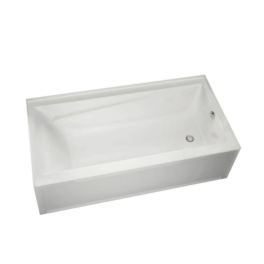 MAAX New Town 59 in. x 30 in. Right Drain Rectangular Alcove Non-Whirlpool Tub in White 105454-000-001-002