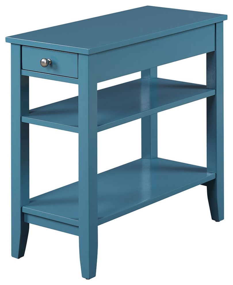 American Heritage 1 Drawer Chairside End Table With Shelves   Transitional   Side Tables And End Tables   by GwG Outlet  Houzz