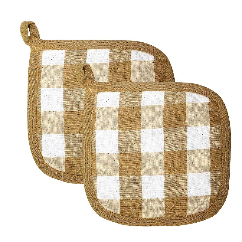 Popular Bath Gingham Check Pot Holder 2-pk.