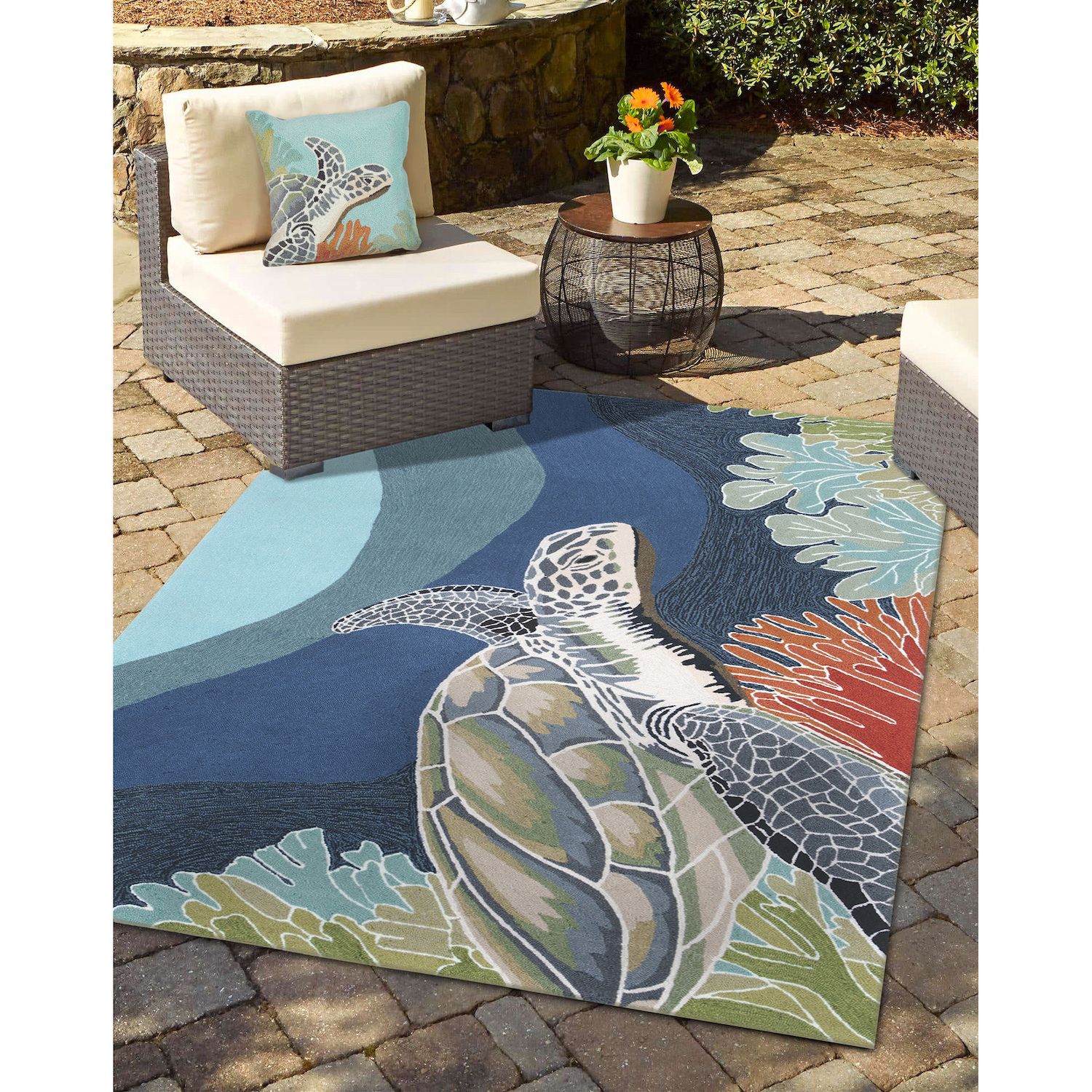 Liora Manne Frontporch Akumal Indoor/Outdoor Pillow