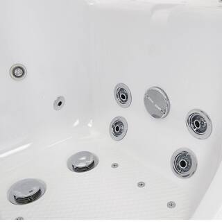 Ella Tub4Two 60 in. Walk-In Whirlpool Air Bath MicroBubble Bathtub in White LH Outward Door Heated Seat 2 in. Dual Drain O2SA3260DMH-HB-L