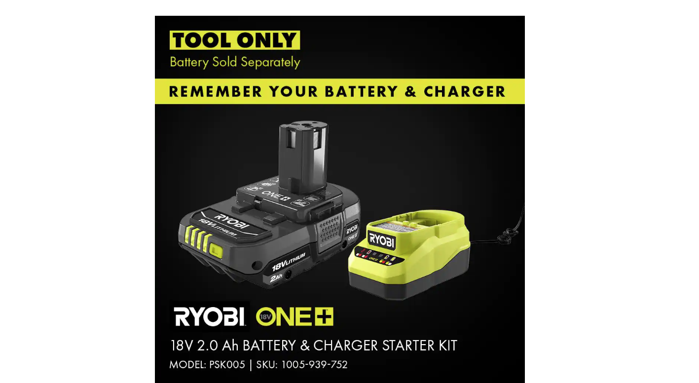 RYOBI P755 ONE+ 18V Cordless Compact Workshop Blower (Tool Only)