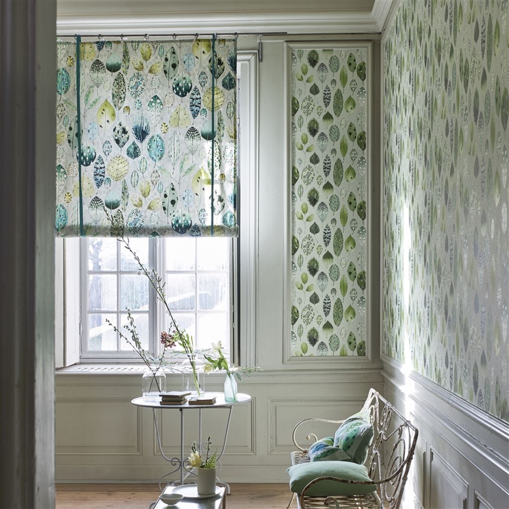 Tulsi Wallpaper in Eau De Nil from the Zardozi Collection by Designers Guild