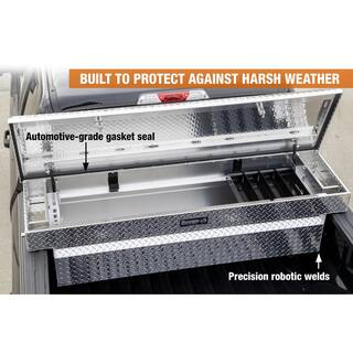 Buyers Products Company 23 in. x 20 in. x 71 in. Aluminum Diamond Tread Crossover Truck Tool Box 1709415