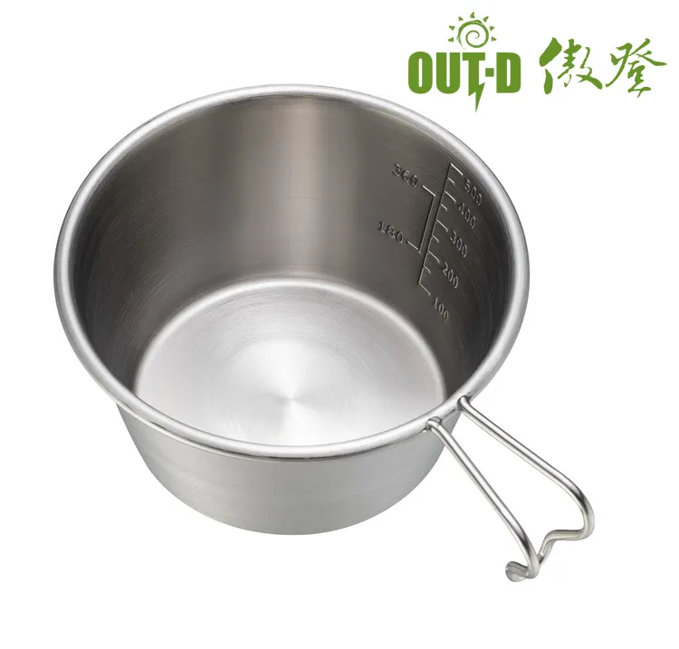 Wholesale Stainless Steel Bowl with handle Camping Picnic Outdoor BBQ Sierra Cup