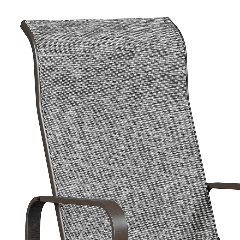 Yaheetech Porch Glider Chair w/Texteline Fabric and Steel Construction for Outdoor, Gray