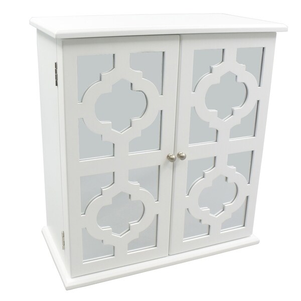 Modern Mirrored Door Jewelry Box - N/A - - 36666681