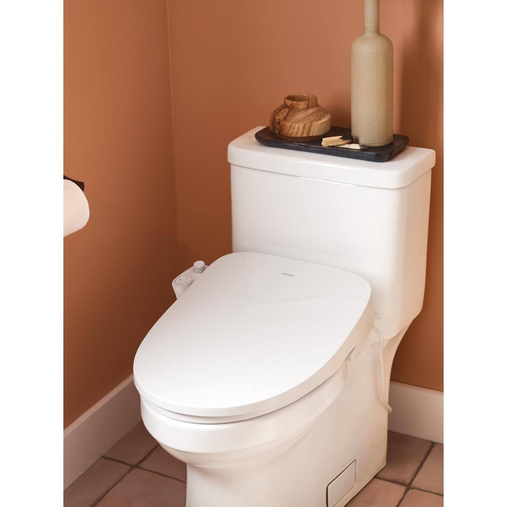 MOEN 3-Series Electric Bidet Seat for Elongated Toilets in White EB1000