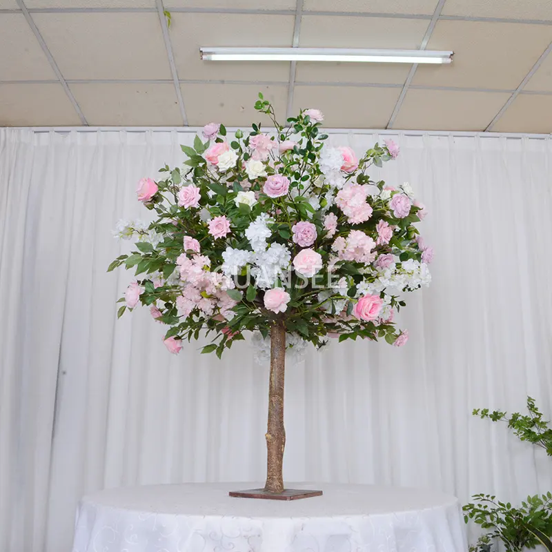 Hotel party outdoor indoor decoration rose artificial flowers tree artificial cherry blossom tree