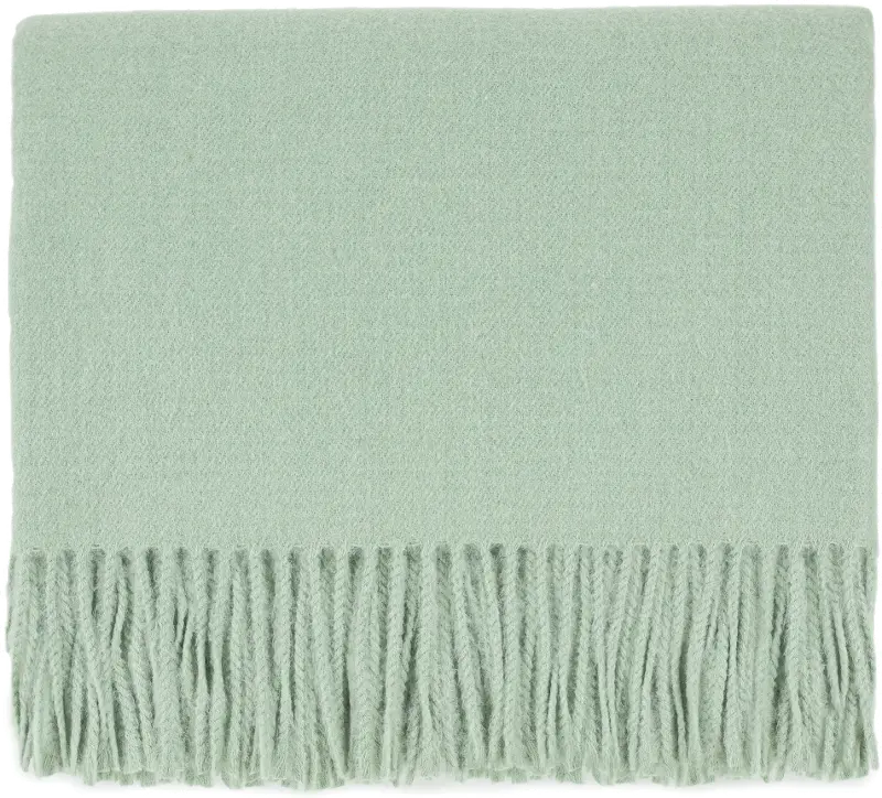 Celedon Light Green Throw Blanket - Edinburgh