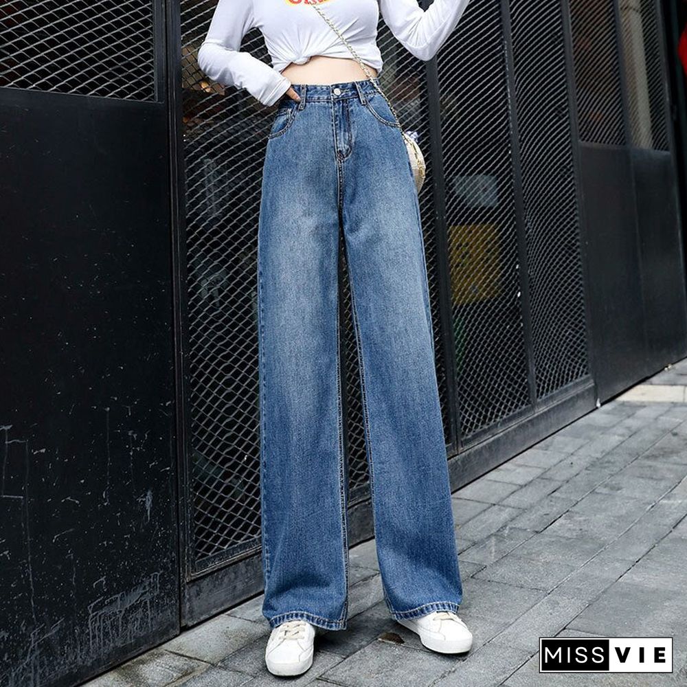 Woman Jeans High Waist Clothes Wide Leg Denim Clothing Streetwear Vintage Quality Fashion Harajuku loose Straight Pants