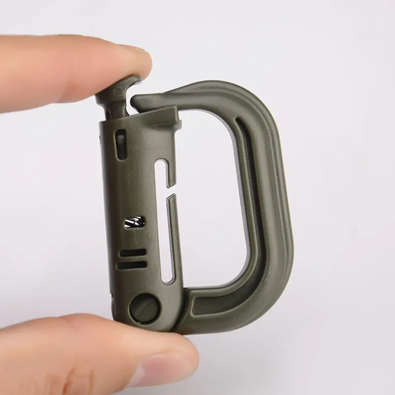 D Ring Lock Plastic Clip Snap Buckle Outdoor Camping Hiking Tactical