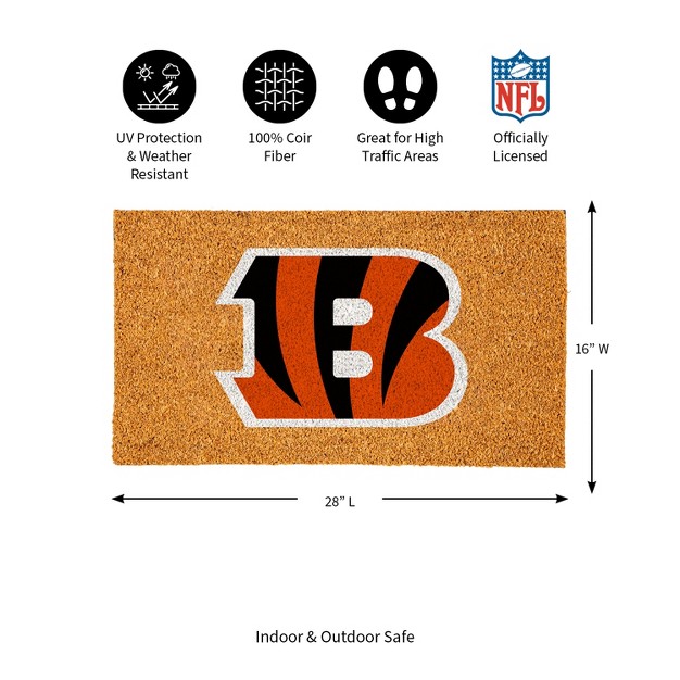 Evergreennflcleveland Browns Logo Natural Coir 28 X 16 Inches Indoor Outdoor Doormat