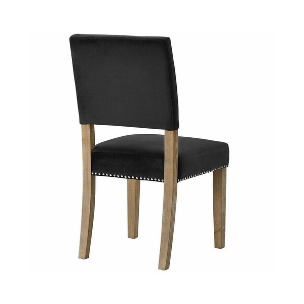 Fabric Upholstered Dining Side Chair Black - 19x36