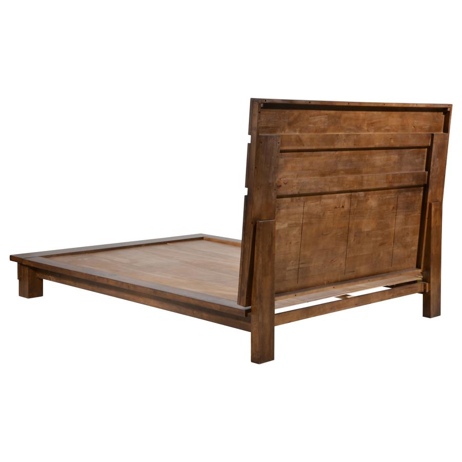 Genevieve Queen Platform Bed Dark Brown