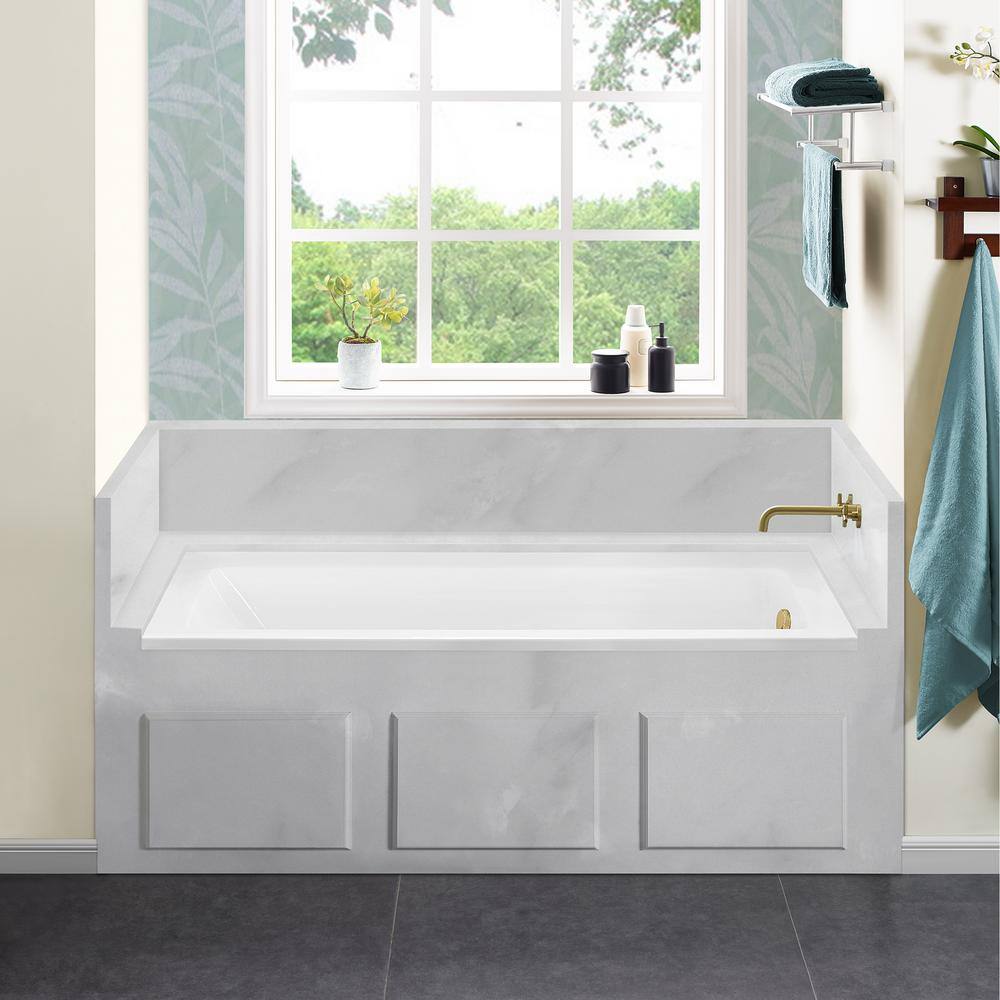 Swiss Madison Voltaire 60 x 30 in. Acrylic Right-Hand Drain with Integral Tile Flange Rectangular Drop-in Bathtub in white SM-DB560