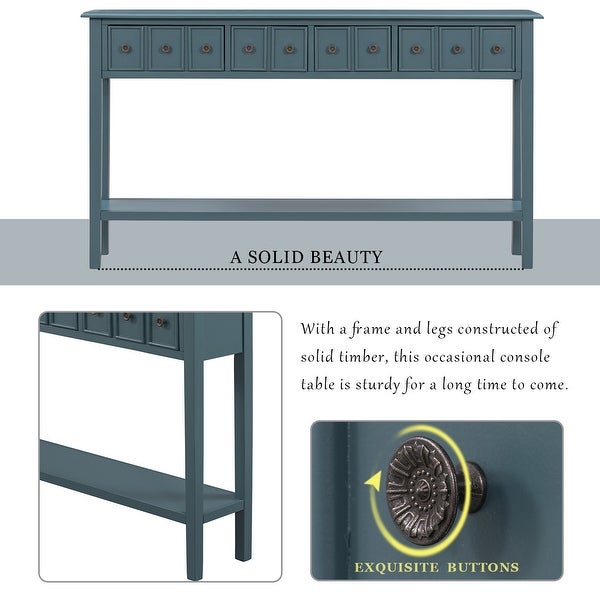 Rustic Entryway Console Table; 60