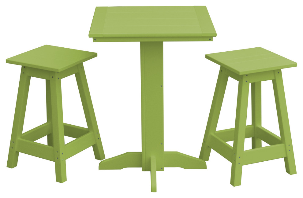 Poly Lumber Bistro Set   Contemporary   Outdoor Pub And Bistro Sets   by Furniture Barn USA  Houzz