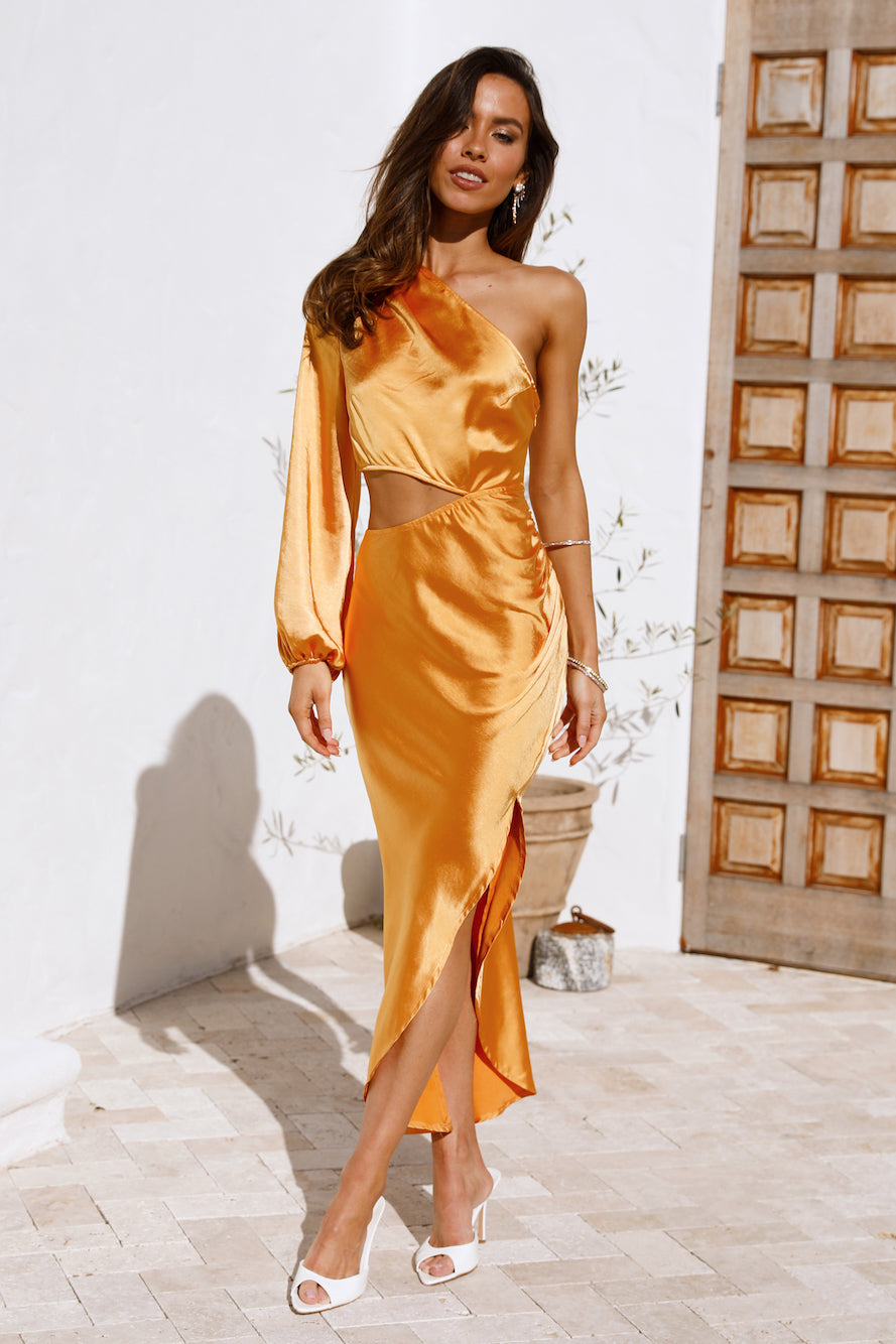 Secret Weapon Midi Dress Yellow