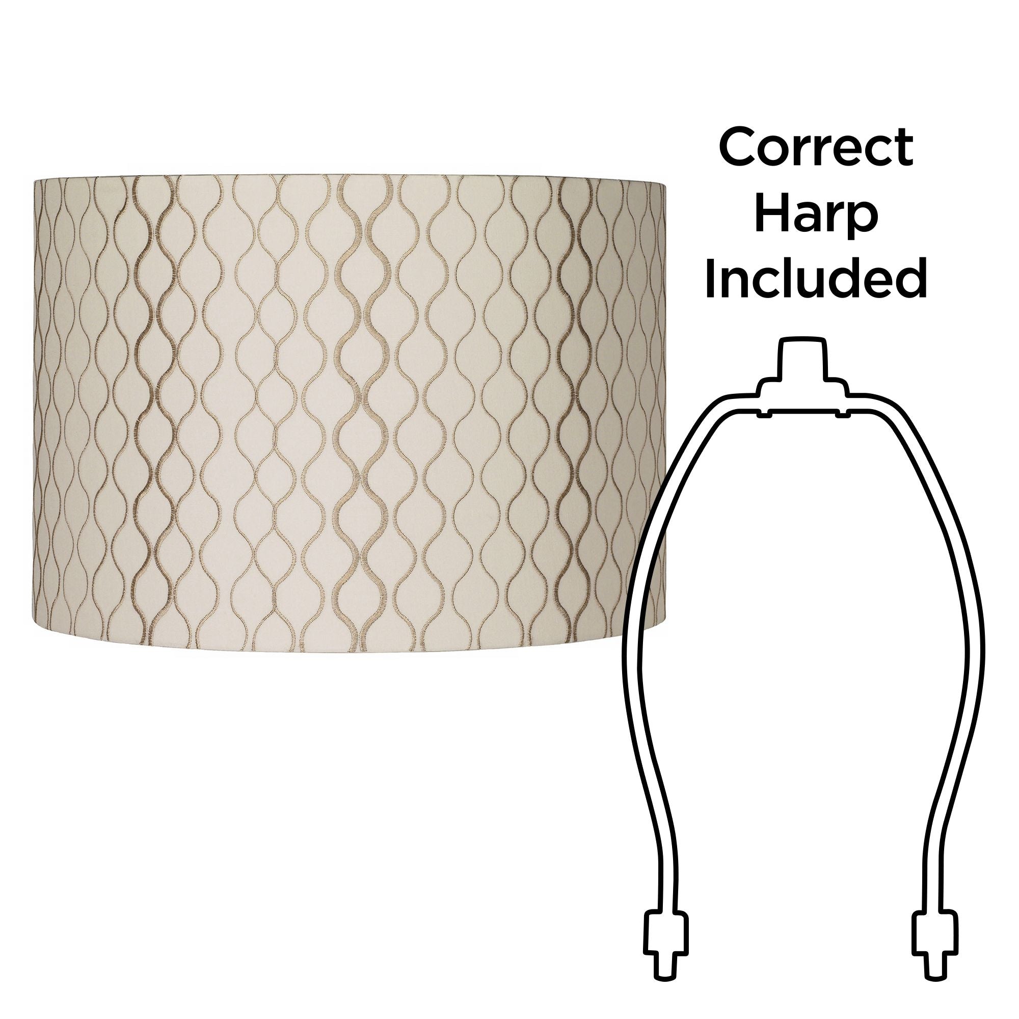 Springcrest Embroidered Hourglass Medium Lamp Shade 16