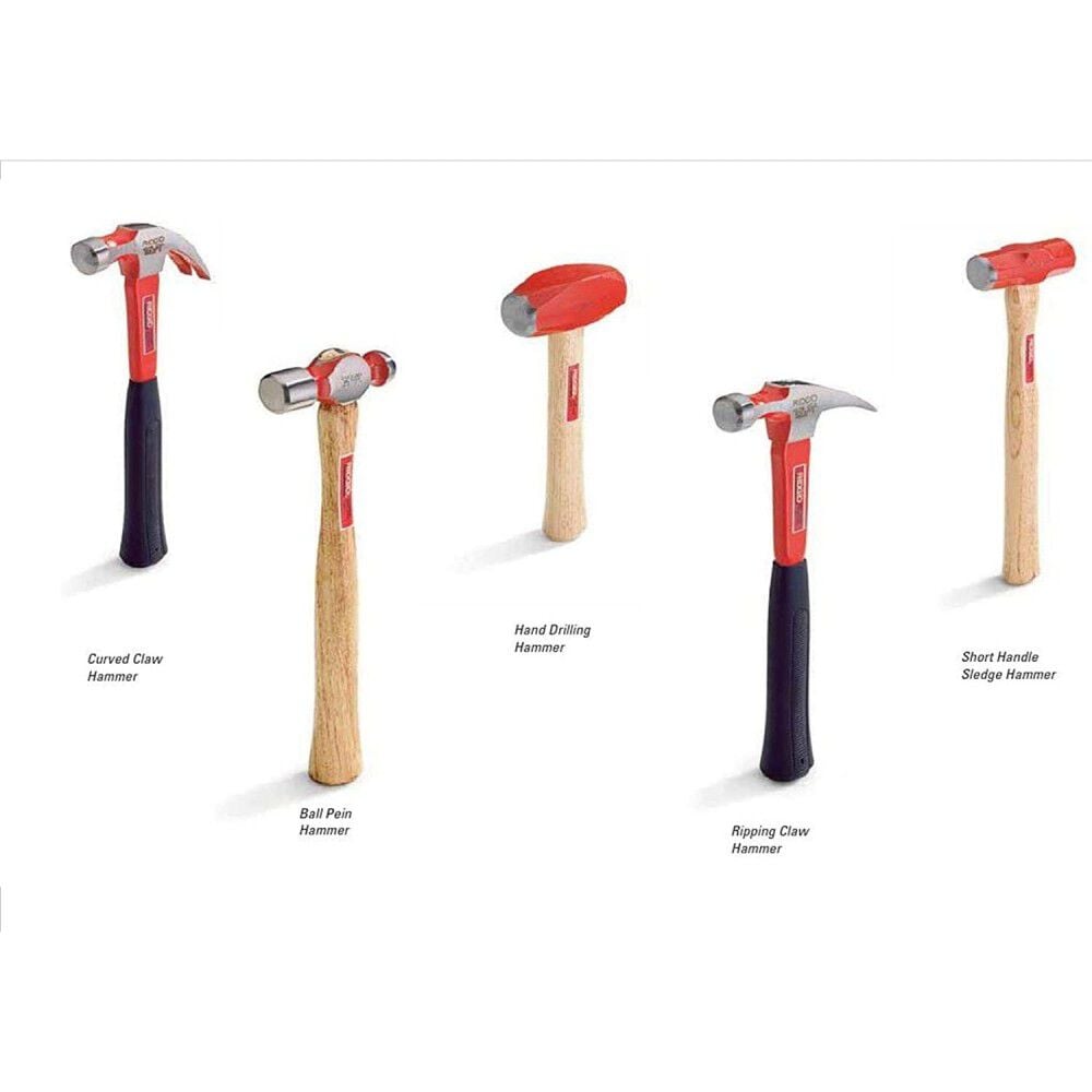 Ridgid 12oz Steel Head Ball Pein Hammer with Wood Handle 52450 from Ridgid