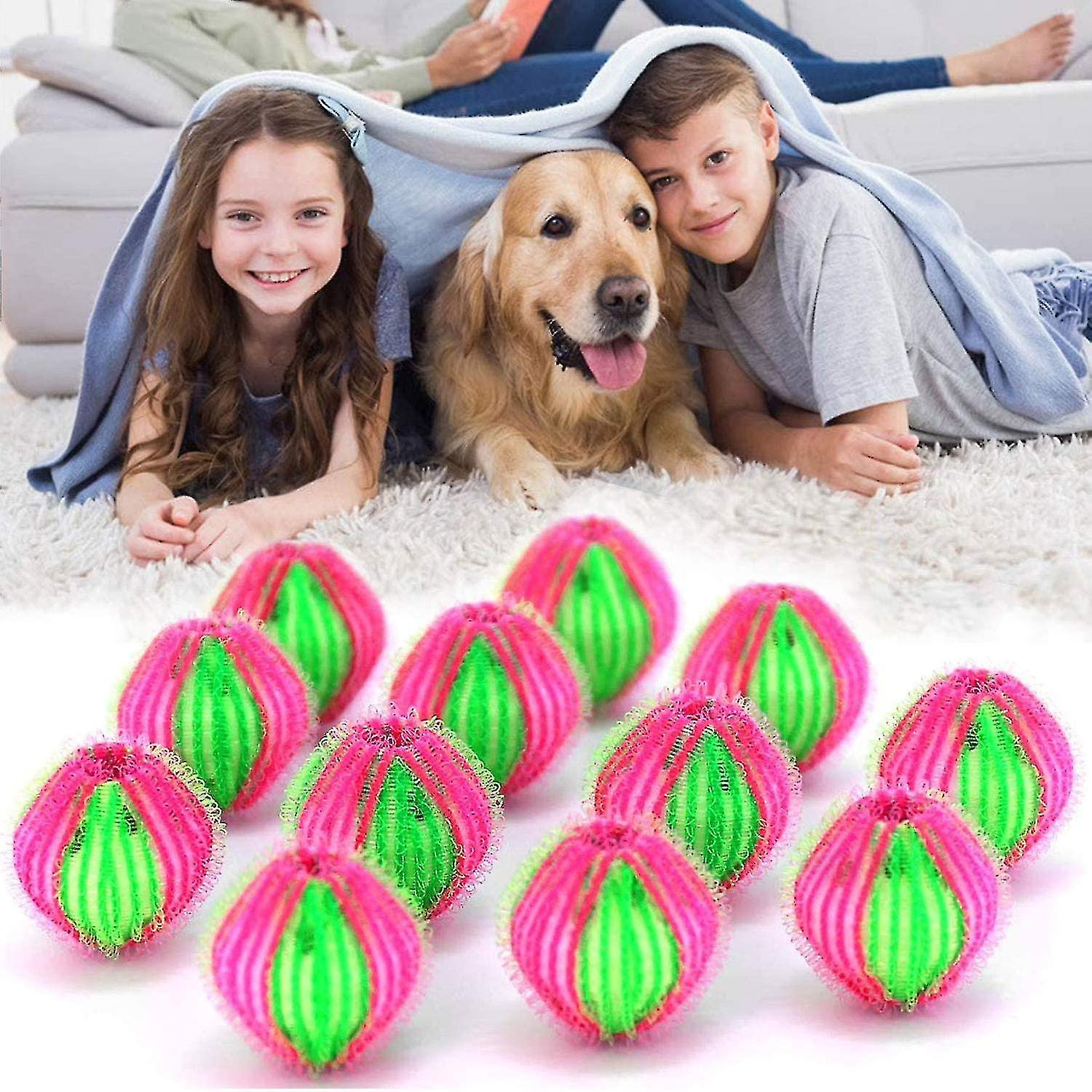 Pet Hair Remover For Laundry， 12pcs Reusable Lint Remover Balls For Laundry (color Random)