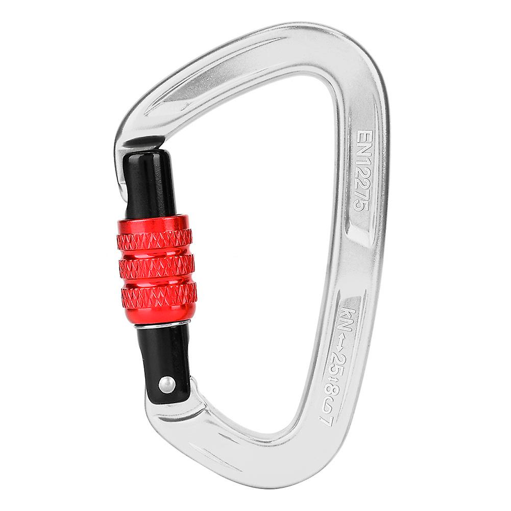 Outdoor D Shape Aluminum Carabiner Rock Climbing Lock Hook For Mountain Climbing