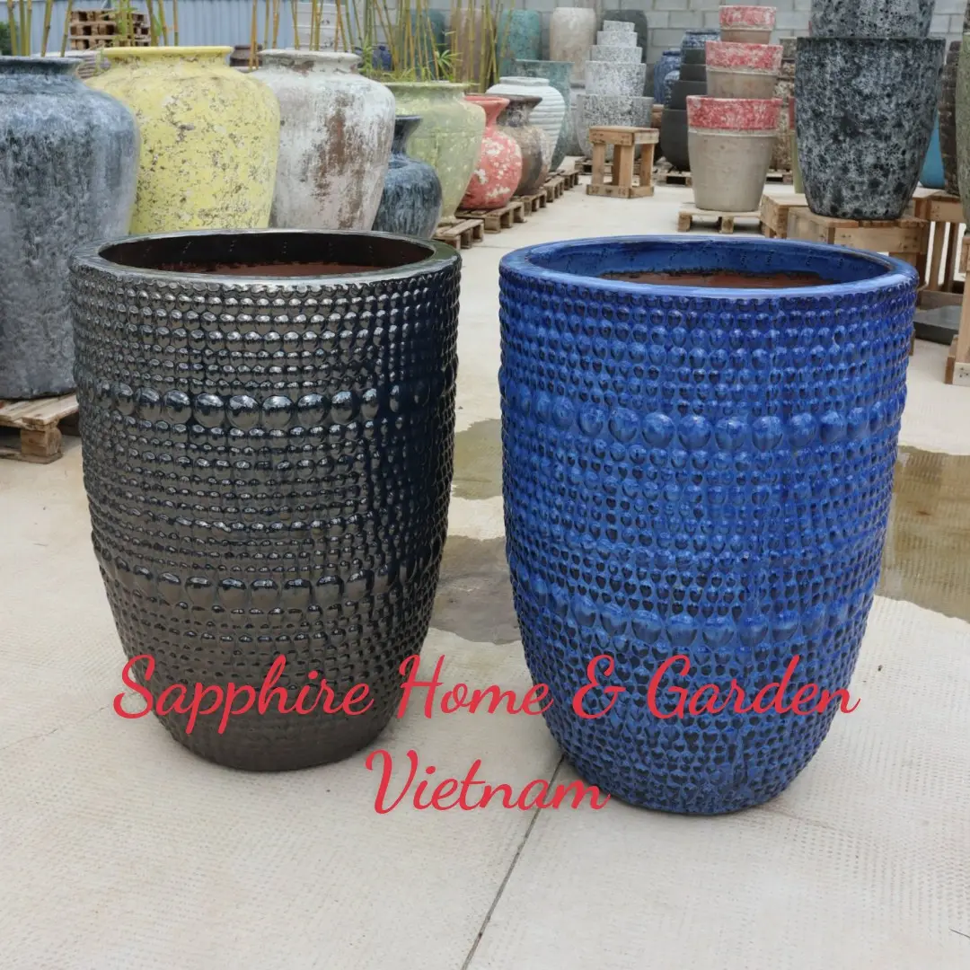 Best seller Ceramic Pots for Plants Garden outdoor pottery Large Urns Atlantis Pots / Glazed Pots wholesales distributor