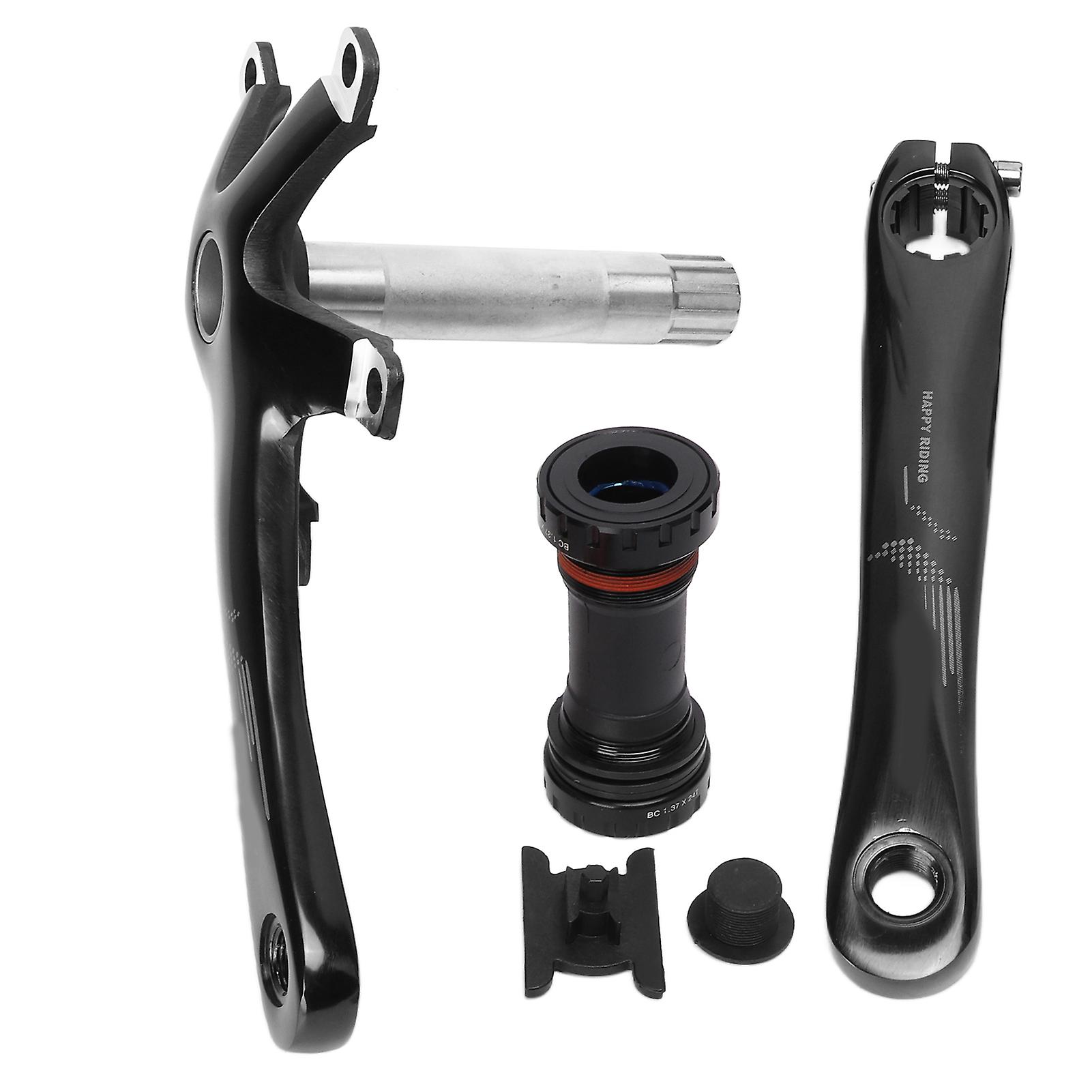 Viaron Bike Crank Arm Aluminium Alloy 130mm Bcd Folding Road Bike Hollow Bottom Bracket Cranksetblack