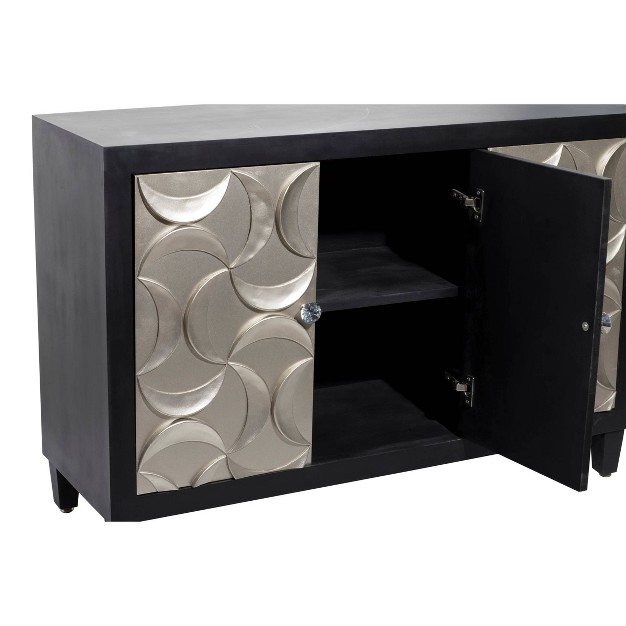 Modern Wood Rectangle Cabinet Black Olivia amp May