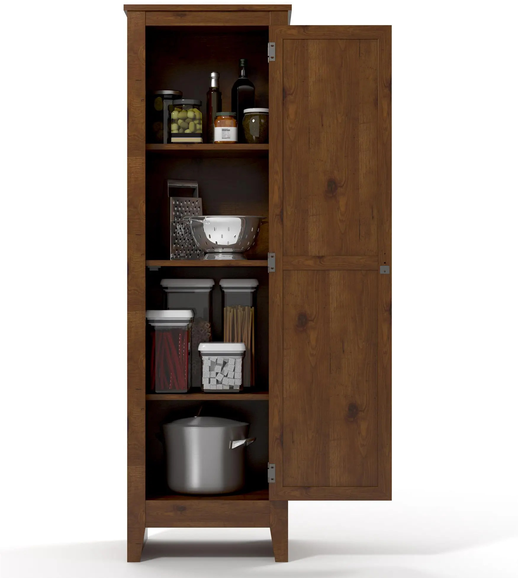 Milford Pine Single Door Storage Pantry