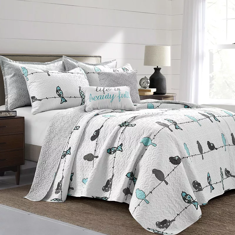 Lush Decor Rowley Birds Quilt 7-Piece Set