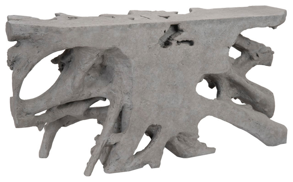 Cast Root Console  Charcoal Stone   Rustic   Console Tables   by HedgeApple  Houzz