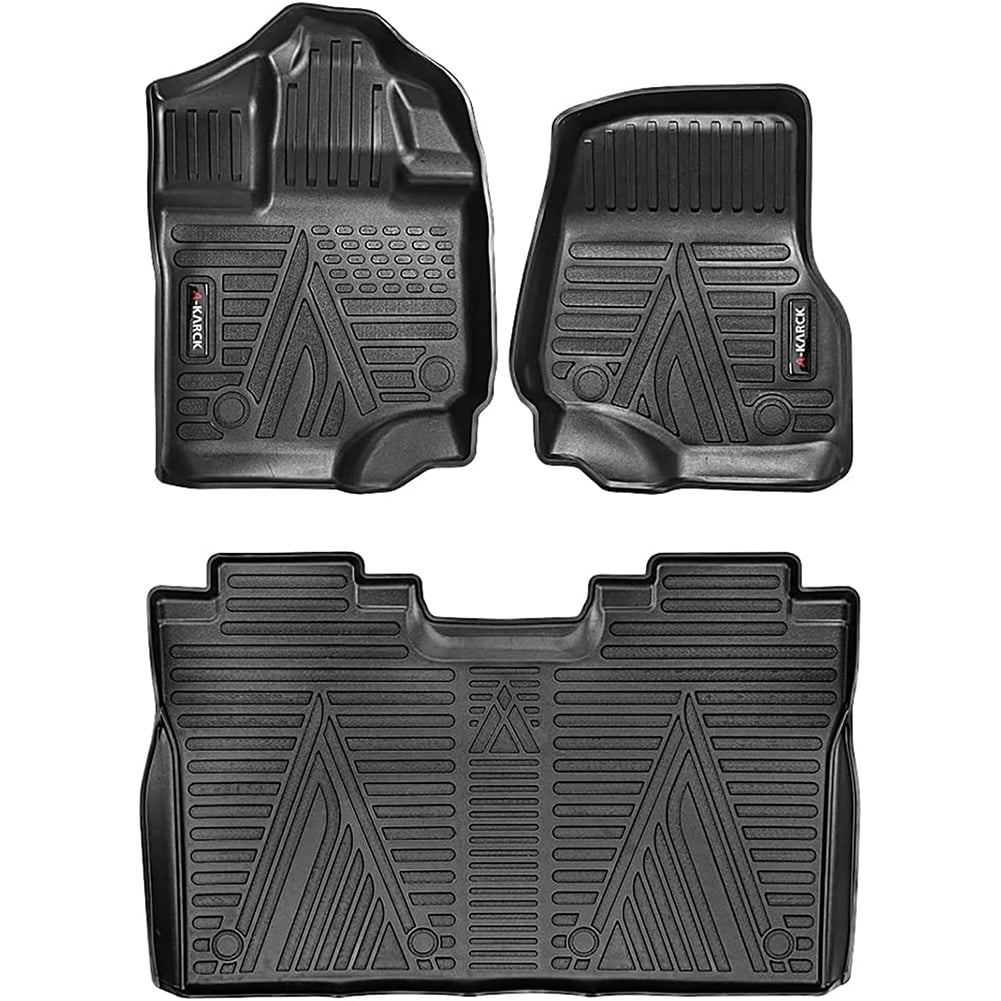 F150 Supercrew compatible floor mats， custom floor mats for 2015-2022 Ford F-150 Supercrew cabs， tpe all-weather protection for the first and second rows.