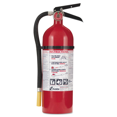 Kidde ProLine Pro 5 Multi-Purpose Dry Chemical Fire Extinguisher， 3-A， 40-B:C， 5.5 lb (46611201)