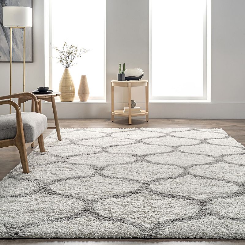 nuLoom Malika Soft and Cozy Trellis Shag Area Rug