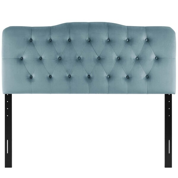 Carson Carrington Labbetorp Queen Diamond Tufted Velvet Headboard - - 28502753