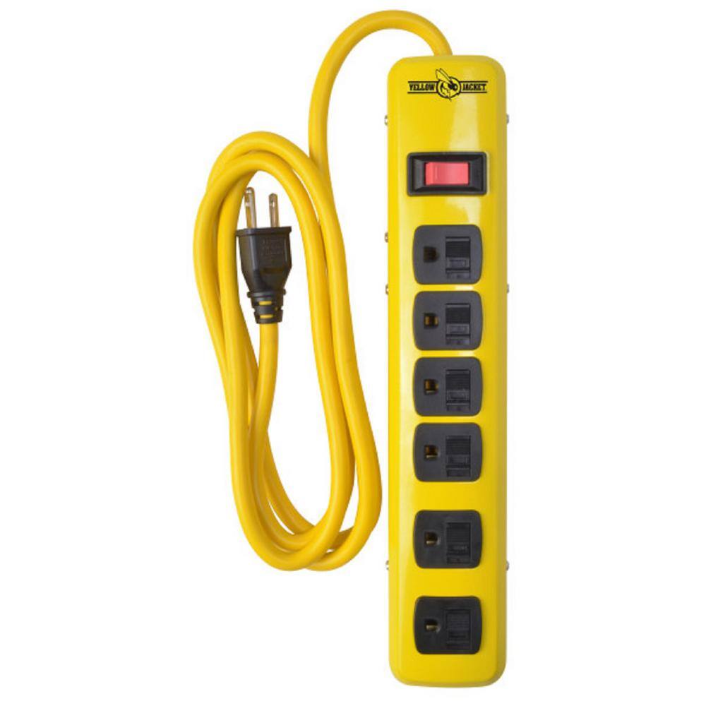 Yellow Jacket 6 ft. 6-Outlet Metal Heavy-Duty Power Strip with OnOff Switch 5139N