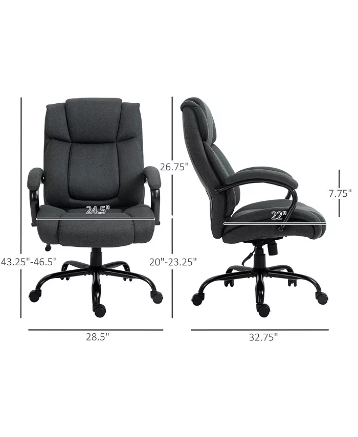 Vinsetto Big and Tall Office Chair Executive Swivel  Ergonomic Desk Seat Rocker