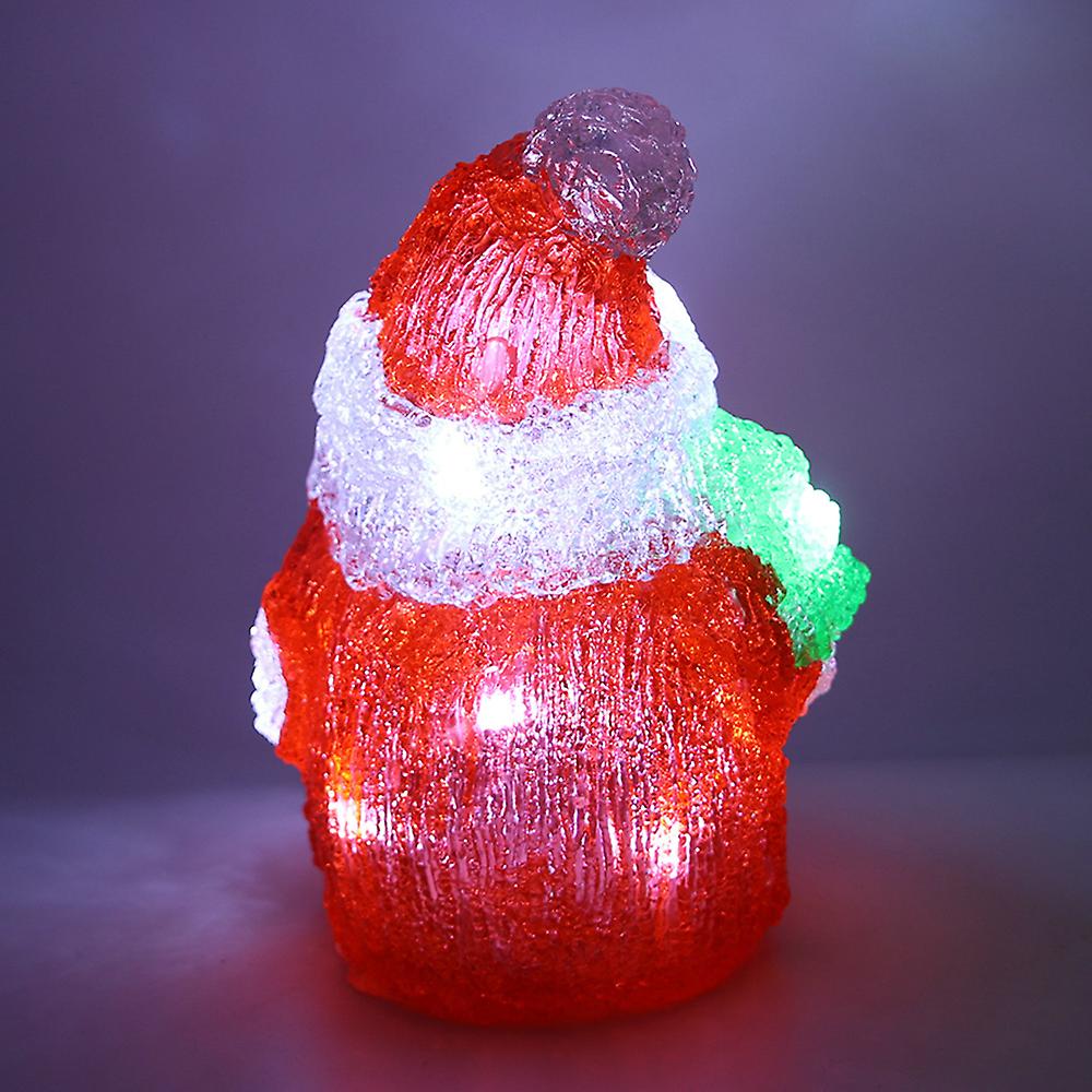 Santa Claus 3d Acrylic 16 Led Lights Cartoon Lamp Christmas Decoration Wedding Stereo String Lamp No.234035