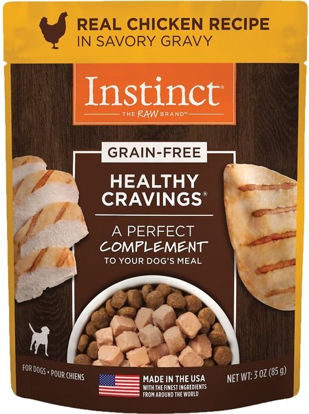 Instinct Healthy Cravings Grain-Free Cuts and Gravy Real Chicken Recipe Wet Dog Food Topper