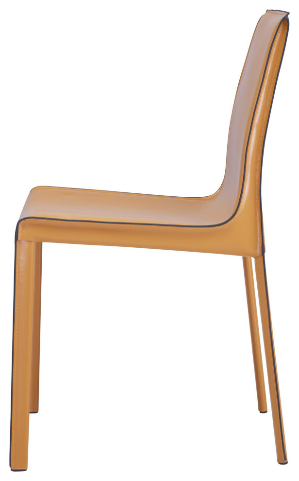 Sydney Recycled Leather Chair  Chestnut (Set Of 2)   Contemporary   Dining Chairs   by Virgil Stanis Design  Houzz