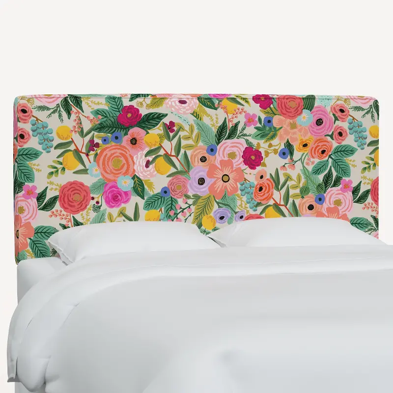 Rifle Paper Co Elly Garden Party Pink Twin Headboard