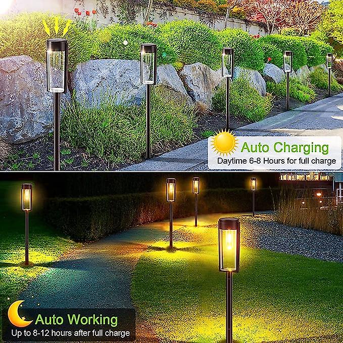 Solar Garden Lights Outdoor， 4 Pack Outdoor Lights Solar Powered With Warm White Tungsten ment Lights， Waterproof Auto On/off Solar Garden Ornamen