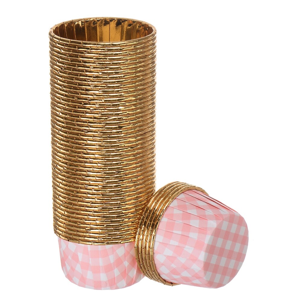 Plaid Cupcake Cups  50pcs Aluminum Foil Standard Cupcake Liners