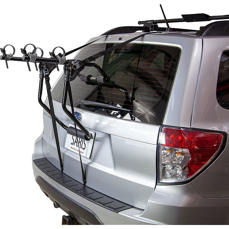 Saris Guardian Car and SUV's Trunk Bike Rack， Bike Cargo Rack， 2 Bikes - Black