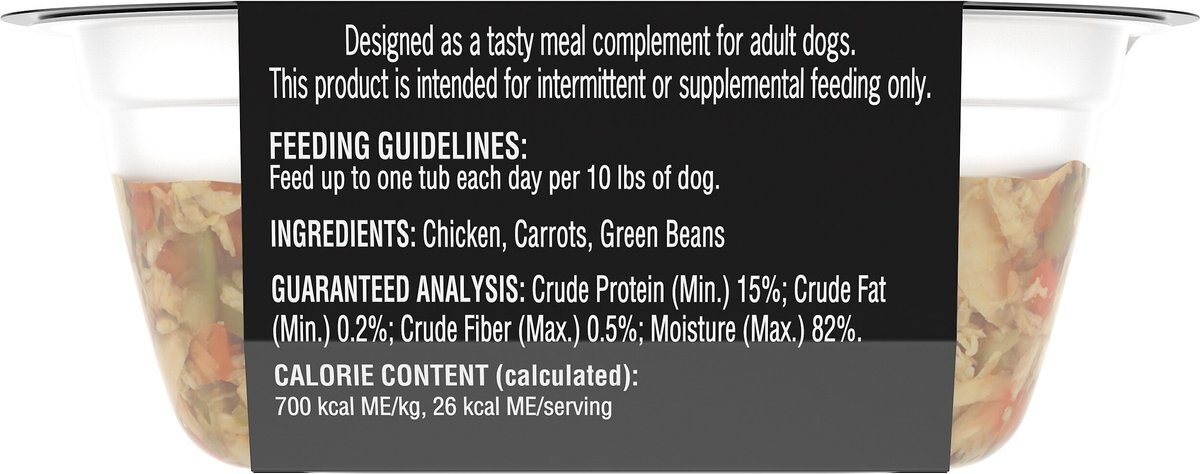 Cesar Simply Crafted Chicken， Carrots and Green Beans Limited-Ingredient Wet Dog Food Topper