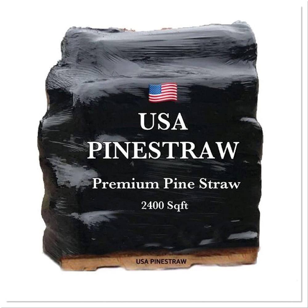 USA PINESTRAW Pallet of 2200 Sq.ft. Long Needle Pine Straw Mulch HD-J0-X09T-O0D4